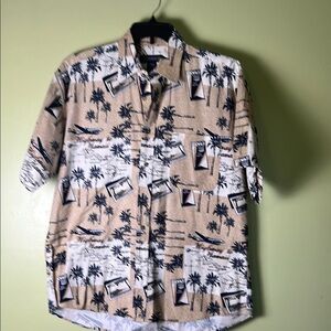 Crossings men’s shirt, vacation, cruise,Tropical Palm Print Men's Shirt